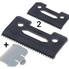 2 lâminas de cerâmica para maquina de corte wahl+pente disfarce meio cinza