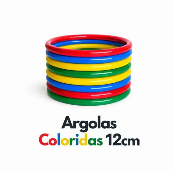 KIT12 ARGOLAS COLORIDAS COM 12CM