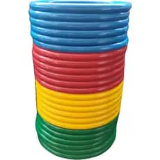 JOGO DE ARGOLAS COLORIDAS COM 24UN - 12CM