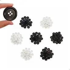 Botões Grandes 5cm 4 Furos 50 Unidades para Costura e Roupas