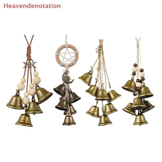 Decoração Suspensa De Sino De Bruxa HDBR , Sinos Para Porta Proteção , Vintage De Campainha De Halloween Vento Mágica HD