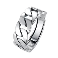 Anel De Corrente Torcida Feminino AWBR – Acabamento Que Não Desbota , Design Minimalista Exclusivo Com Faixa Aberta Ajus