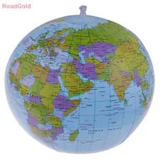 RoadGold 40cm Globo Mundial Inflável Ensina Educação Mapa De Geografia Criança Praia RG BELLE