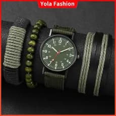 Relógio Casual De Nylon Para Homens Pulseiras De Quartzo