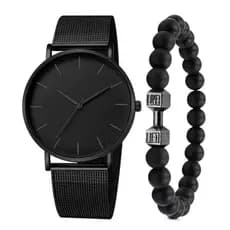 Relógio De Moda Masculino Ultra Fino De Aço Inoxidável E Faixa De Nylon Couro Kit De Relógios De Quartzo