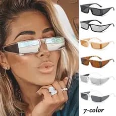 Moda Feminina Óculos De Sol Retângulo Foto De Rua Senso De Tecnologia Personalizados Ao Ar Livre Square Sunshade