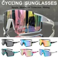Óculos De Sol Fotocromáticos Coloridos Esportivos UV400 Para Ciclismo Homens E Mulheres Bicicleta Grandes De Meia Armação Ao Ar Livre Montanhismo