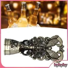 Hyhyhy Abridor de garrafas de metal, polimento de cerveja espessa, evita deslizamento, decorativo requintado para festa