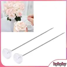 Hyhyhy Alfinetes de cabeça de cristal 200 peças buquê 8x52mm pino para flores decorações de casamento artesanato de