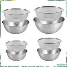 [Freneci] Coador Microporoso De Aço Inoxidável 304 Com Tigela De Mistura Para Lavar Vegetais , Frutas E Arroz Drenar Mac