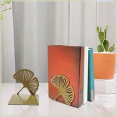 [Freneci2] 2 Peças De Suporte Para Livros Com Folhas De Ginkgo , Estatueta Pesados , Livro Amantes De Presentes Mesa