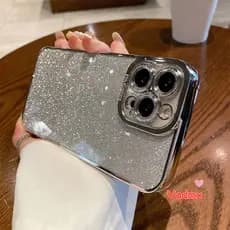 Capa Luxuosa Com Glitter Para Xiaomi 15 Pro 14T Redmi 14C 13 13C K70 Ultra K70E Note 14 Plus Poco M6 4G Macia Brilhante