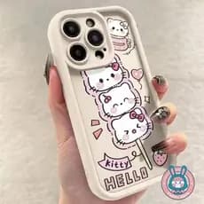 Capa Macia Fofa Da Hello Kitty Para Samsung Galaxy A16 M55 F55 C55 M54 F54 M51 M35 M34 A73 A72 4G 5G Caixa Fosca Proteçã