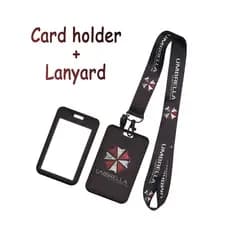 Tiras De Pescoço Resident Evil Lanyard Com Cartão De Identificação Protetor De Para Ônibus Porta-Chaves