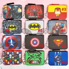 Desenhos Animados League of Legends Batman Revenge Captain Card Case Badge Com Chaveiro Porta-Cartões De Moeda Carteira