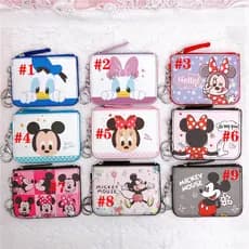 Porta-Cartões Mickey E Minnie , Desenho Animado , Pato Donald , Carteira , Protetor De Cartão De Estudante , Bolsa De Mo