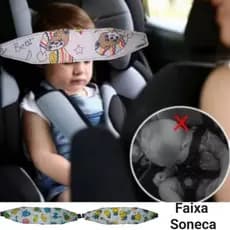 Faixa de cabeça infantil para cadeirinha e bebê conforto
