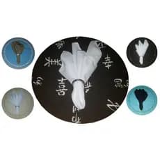 Conjunto mesa posta Sousplat Capa+Guardanapo+Argola