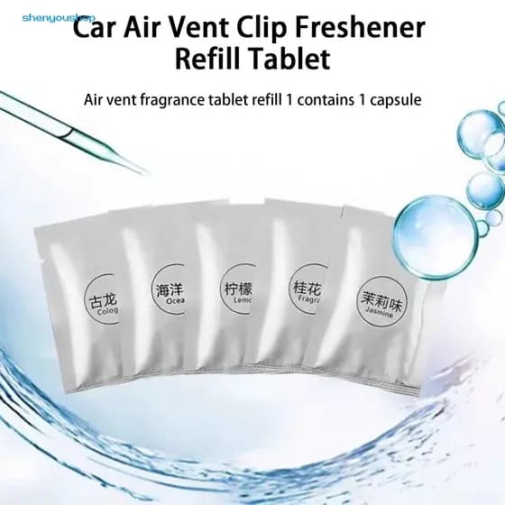 [SYS] 10Pcs Comprimido De Fragrância Reposição De Longa Duração Clip De Ventilação De Ar Sólido Para Carros Suprimentos Veículos