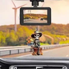 SHENYOU Decorações De Halloween Crânio Homem Pingente De Carro Dos Desenhos Animados Espelho Retrovisor Ornamento Gótico