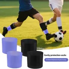 SHENYOU 2 Peças De Caneleiras De Silicone Para Futebol , Faixas Elásticas Reutilizáveis Homens , Mulheres , Jovens , Com