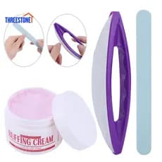 3 Pçs/Set Nail Art Depilação Polimento Moagem Creme Buffer Kit De Manicure