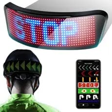 Tela De Capacete LED Com Sinais De Volta Velocímetro Programável APP Padrões Display À Prova Dwaterproof Água Noite Cicl