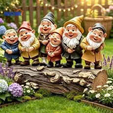 Ornamentos De Plantador De Varanda , Arte De Quintal Anão Durável Para Entusiastas De Presentes De Jardinagem