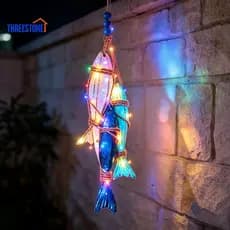 Sinal De Estrela Do Mar De Madeira Rústica , Pingente De Tema Oceano Artesanal Com LED , Decoração De Estilo Costeiro Pa