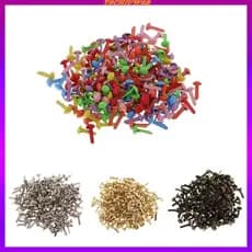 [Tachiuwa2] 200 Peças Mini Redondas . 5mm Prendedores De Papel De Metal Brads Enfeite De Scrapbooking Para Artesanato De