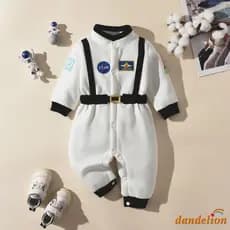 Macacão Infantil/Bebê De 9 Meses A 4 Anos , Estilo Astronauta , Patchwork , Fecho De Pressão , Manga Comprida , Roupas D