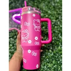 Copo térmico Hello Kitty 1200ml copo grande copo com canudo copo para água copo gelado copo café presente Hello Kitty