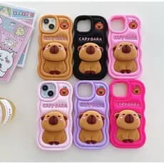 Capinha Capivara para iPhone com Pop It Anti Estresse  Capa Silicone Macio Premium Fofa, Criativa, Proteção case tiktok