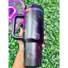 Garrafa Hello Kitty Holográfica 1.200ml | Garrafa de Água Reutilizável Infantil Feminina Escolar