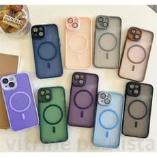 Capa capinha Indução Magnético Luxo Fosco Proteção De Câmera iPhone 11 12 13 14 15 16 17 Pro Max