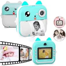 Mini Camera De Impressão Instantânea Para Crianças Vídeo Fotografia Digital Fotográfica