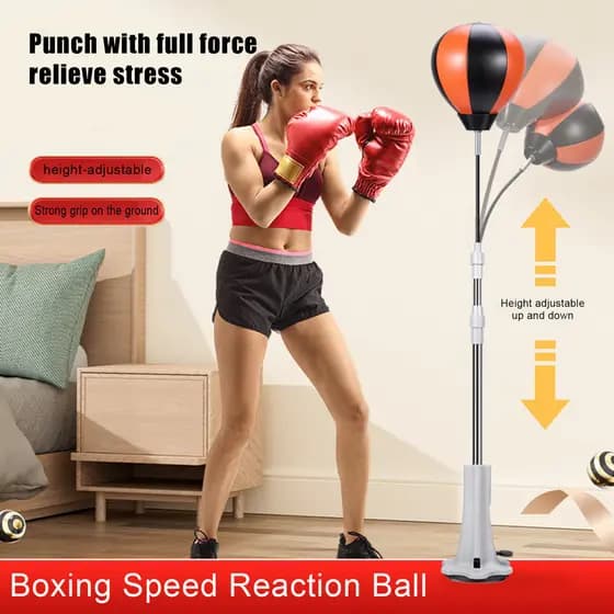 Saco De Pancadas Com Altura Ajustável Boxe Reação Velocidade Bola De Treinamento Interior Vertical Crianças Adultos De H