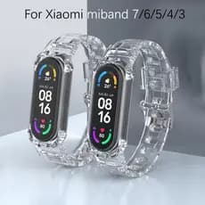 Pulseira De Substituição De Silicone Transparente Para Xiaomi Mi Band 7 6 5 Miband 4 3 Glacier