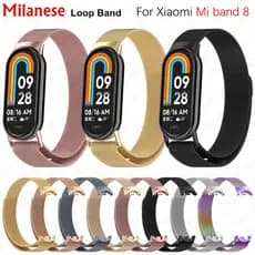 Pulseira Milanesa Para Xiaomi Mi Band 10 9 8 , Cinto De Relógio De Aço Inoxidável Miband Pulseiras