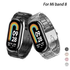Pulseira Para Xiaomi Mi Banda 10 9 8 NFC Smartwatch De Aço Inoxidável Cinto Miband Acessórios