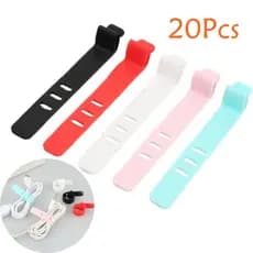 20 Peças Enrolador De Cabo Do Fone De Ouvido De Silicone Desenho Animado Clipe Fixado Para Protetor Dados Carregador