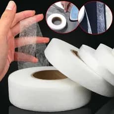 64 Metros Fita Adesiva De Costura De Dupla Face Branca De Vestuário Fusível Bricolagem Acessórios De