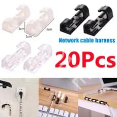 20 Pçs/set Organizador De Armazenamento De Cabo De Rede Dados Fixo Fio Clipe