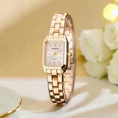 2025 Novo Quadrado Relógio Feminino Marca de Luxo Liga Senhoras Relógios Moda Negócios Quartzo Pulso Reloj de Mujer