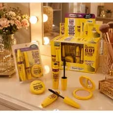 Kit Maquiagem Amor Anjo The Colossal 3 em 1 Máscara para Cílios + Delineador + Blush ou Iluminador