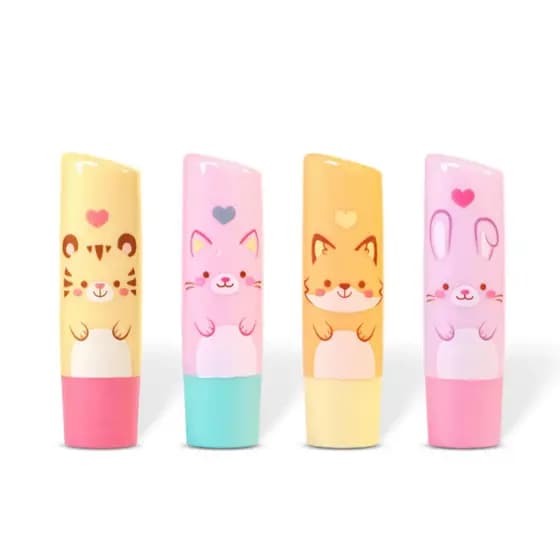 City Girls Lip Balm Com Aroma de Morango - Hidratação e Cor Suave