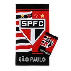 Toalha de Banho e praia +  de rosto São Paulo tricolor