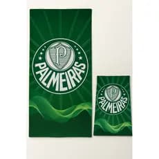 Toalha de Banho e praia  + toalha de rosto palmeiras (estampas variadas)