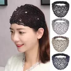 Nova Moda Faixa De Cabelo Oca Fora Com Contas Borda Larga Cobertura Prensada Feminina Acessórios