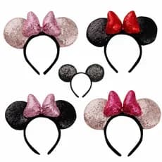 Novo Estilo de Lantejoulas Lantejoulas Lindas Lantejoulas Tridimensionais Coloridas Mickey Hairpin